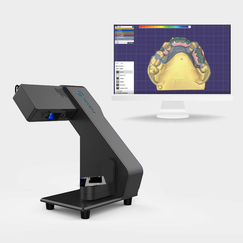 YUCERA Tandheelkundige Lab Scanner CAD CAM 3D Auto Scanning 20s Scantijd 2 x 3,0MP Camera Resolutie