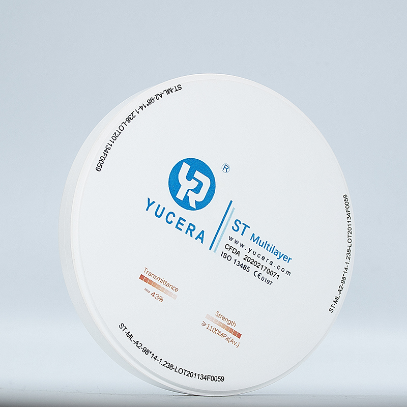 Yucera Multilayer Zirconium Blank ST Multilayer CAD CAM Ceramic Zirconia Block Dental Materials Dental Equipments Zirconia Disc