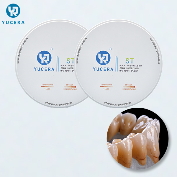 Yucera ST 98mm Zirconia Tandheelkundig Blok voor Tandheelkundige Apparatuur Laboratorium en Tandheelkundige Implantaten/stoelen
