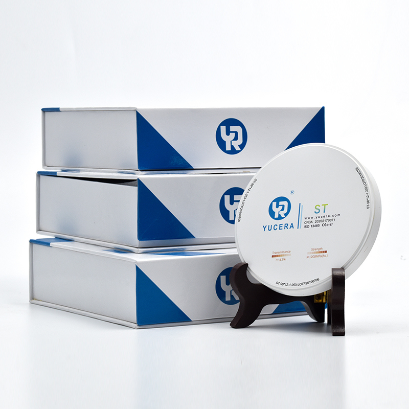 Yucera Fabrieksprijs Tandheelkundige Super Translucente ST 98mm 95mm Witte Blok Keramische Schijf voor Cad Cam Systeem 5-assige Freesmachine