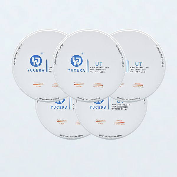Yucera Fabrieksprijs Tandheelkundige Super Translucente ST 98mm 95mm Witte Blok Keramische Schijf voor Cad Cam Systeem 5-assige Freesmachine