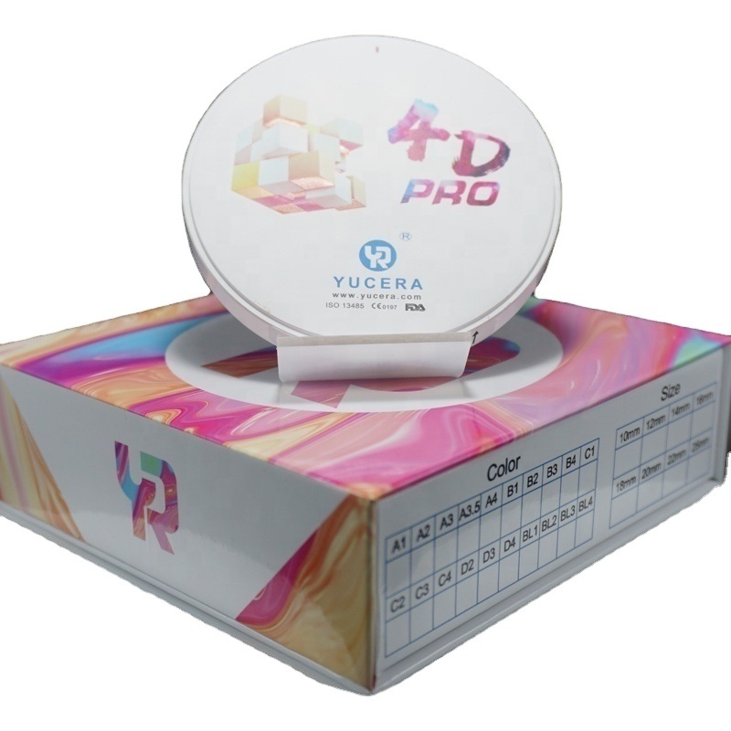 Yucera Excellent Esthetics Good Fit Easy to Color Polish Free Sample for Dentists Dental Zirconia Material