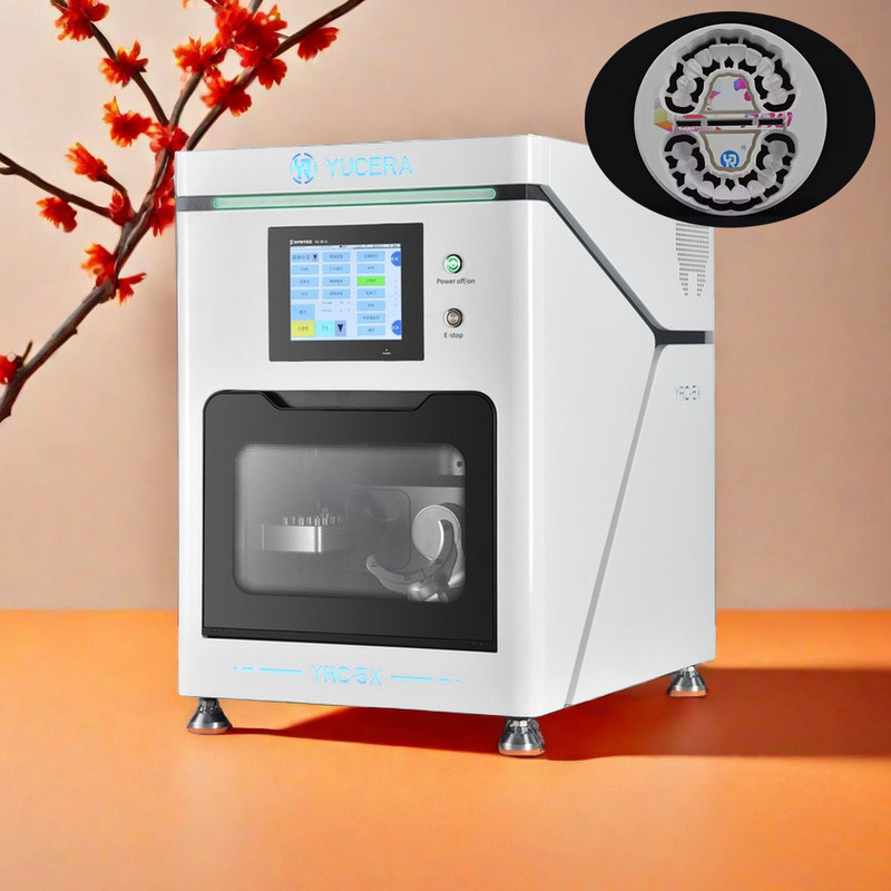 Yucera Professionele 5-assige tandheelkundige apparatuur freesmachine voor zirkoniumoxide met efficiënte machinekrachtbron