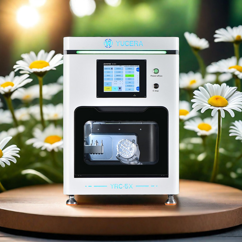Yucera 5-assige zeer precieze tandheelkundige zirkoniumoxide freesmachine 5-assige CNC voor CAD CAM kronen prothetisch ontwerp