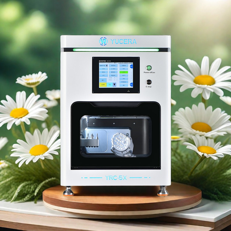 Yucera Compact Mini CNC Freesmachine Tandtechnisch Laboratorium 5-Assig CAD CAM Zirkonium Metaal Kronen Fabricage