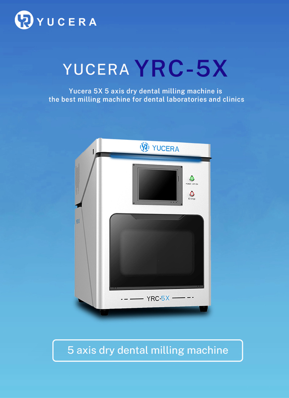 YUCERA CAD CAM 5-assige droge freesmachine voor tandheelkunde voor zirkoniumoxide, PMMA, WAX