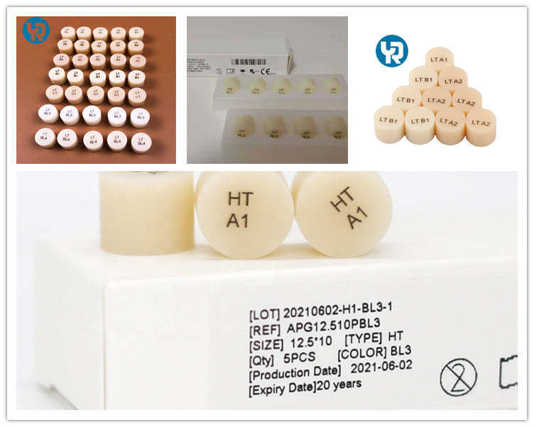Fabrieksprijs Yucera Ingots Block Pers Ingots Block voor tandheelkundige restauratie voor CE ISO voor laboratorium voor kliniek Goed esthetisch effect