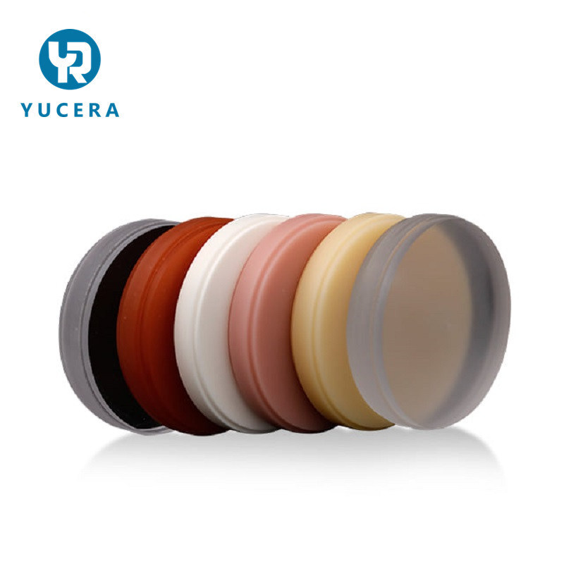 Yucera Dental Consumables CAD CAM Milling PMMA Puck for Dental Lab Dental Resin Acrylic Disc Dental Pmma Block Temporary Denture