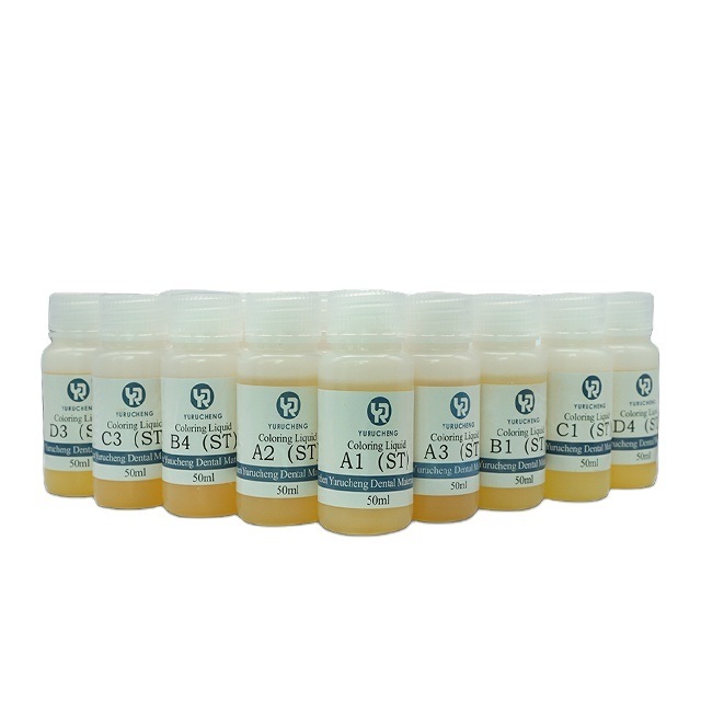 Yucera Dental Lab 18-Kleur Smile Solutions Keramische Zirkoniumoxide Kleuring Natuurlijke Glans voor Tandtechnische Laboratoriumcreaties