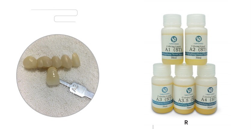 Yucera Dental Lab 18-Kleur Smile Solutions Keramische Zirkoniumoxide Kleuring Natuurlijke Glans voor Tandtechnische Laboratoriumcreaties