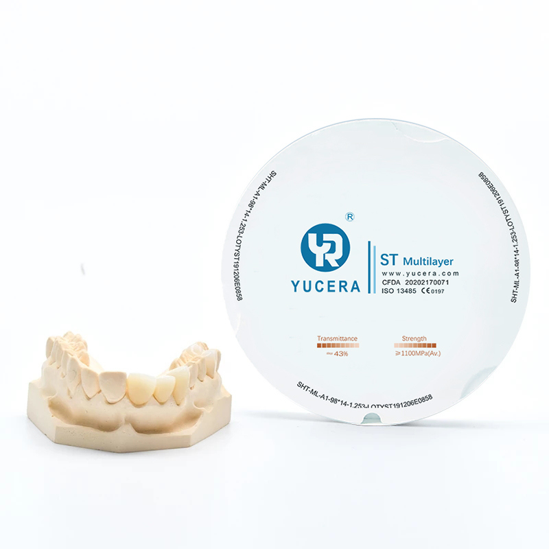 Yucera ST Multilayer Zirconia Blokken - Hoogwaardige Oplossing voor CAD/CAM Tandheelkundige Toepassingen