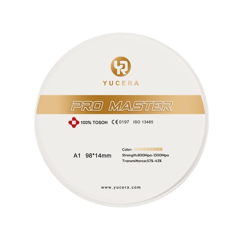 Yucera Pro Master A1/A2/A3 Kleur Zirkoniumoxide Blokken - Uitstekende Kleurovereenkomst voor Esthetische Tandheelkunde