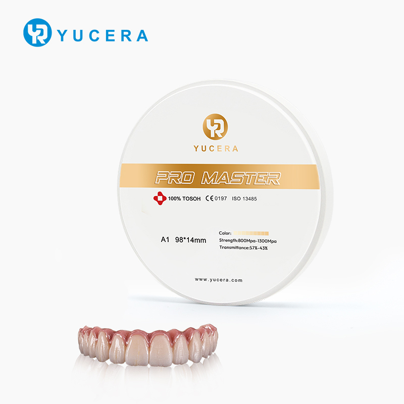 Yucera Pro Master A1/A2/A3 Kleur Zirkoniumoxide Blokken - Uitstekende Kleurovereenkomst voor Esthetische Tandheelkunde