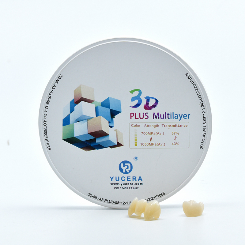 YUCERA 3D Zirconia Achterbrug Materiaal | Combineert Sterkte met Natuurlijke Translucentie