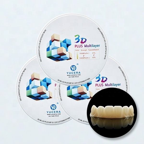 YUCERA 3D Zirconia Achterbrug Materiaal | Combineert Sterkte met Natuurlijke Translucentie