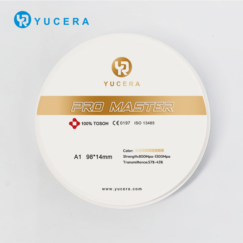 Yucera Pro Master A1/A2/A3 Multilayer Zirconia Blokken voor Tandtechnisch Laboratorium Kroon & Brug