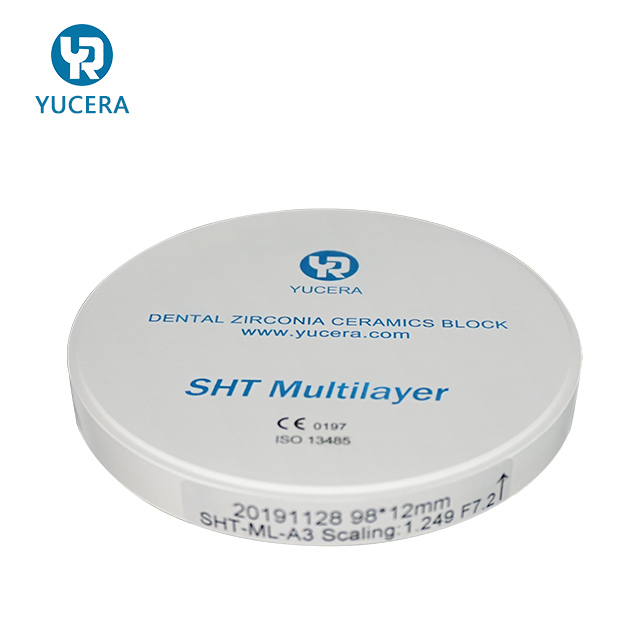 YUCERA SHT Zirkonium 46% Translucentie voor Natuurgetrouwe Facings & Kronen | 98mm Schijf
