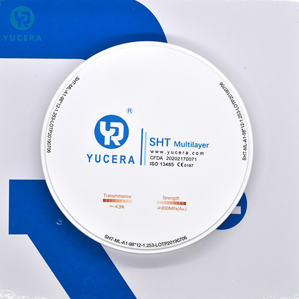 YUCERA SHT Zirkonium 46% Translucentie voor Natuurgetrouwe Facings & Kronen | 98mm Schijf