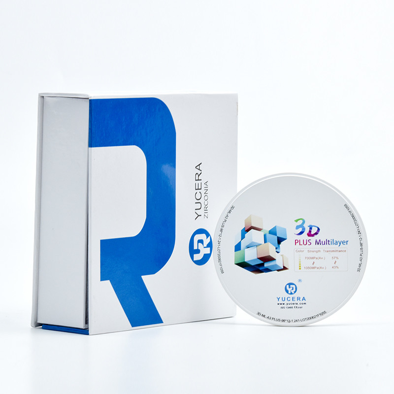 3D plus Multilayer CAD van het Zirconiumdioxydeblok 1200HV Zelf gekleurde CAM Zirconiumdioxydeblokken